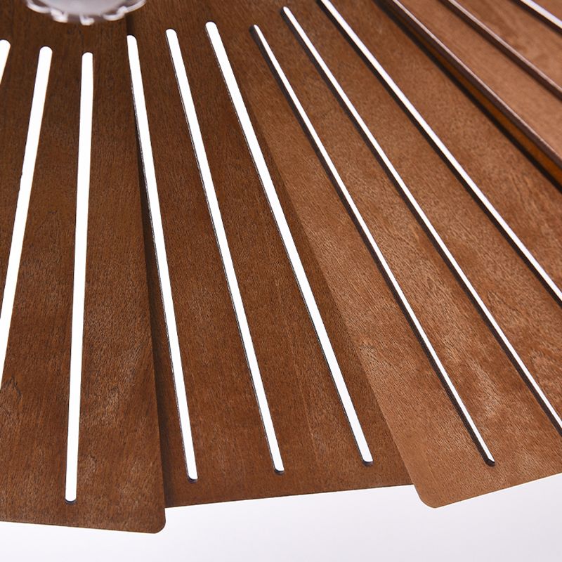 Moderne stijl geometrische down verlichting hout 1 lichte hangende lamp voor eetkamer