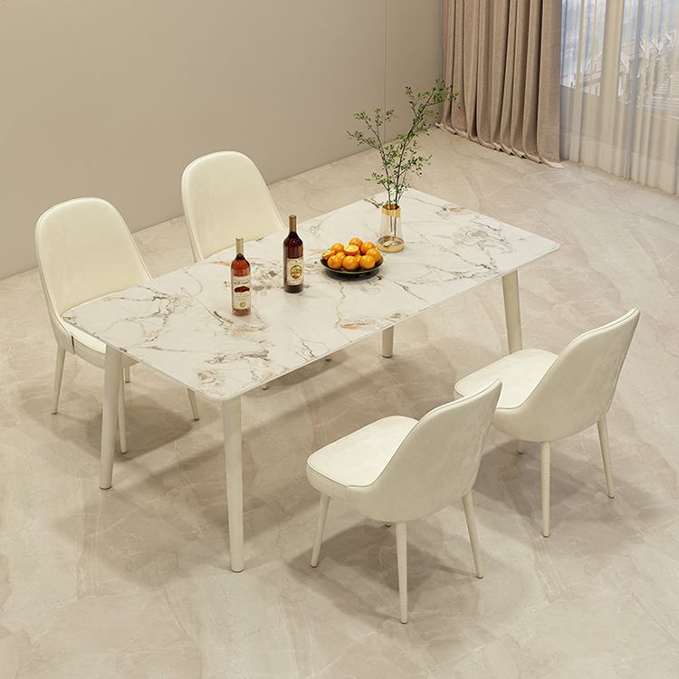 Modern Stone Rectangle Dining Table 1/5 Pieces Dining Set for Dining Room