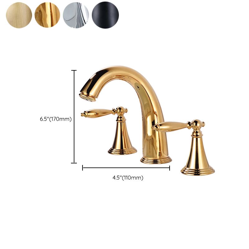 Widespread Bathroom Sink Faucet Double Handle Faucet with 3 Holes