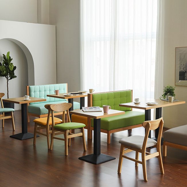 Moderner Holz- und Holzküche Tisch brauner Tisch mit schwarzem Rahmen für Esszimmer