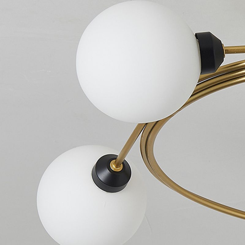 Spiraler Halbblüzung Hersteller traditioneller klarer/weißer Glas/Kristall 3/5 Lichter Schlafzimmer Deckenleuchte in Messing