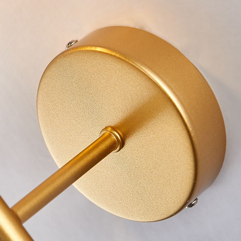 Modern Metal Wall Sconce Torch Shape Vanity Lamp with Glass Shade for Bathroom