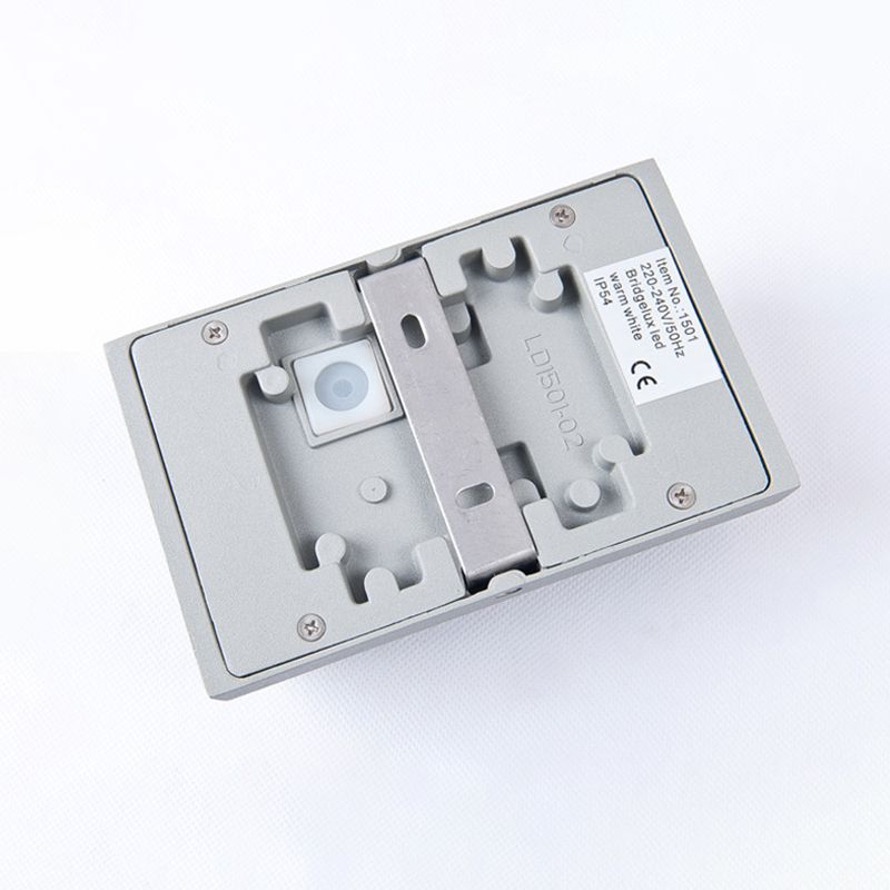 Modern Creative LED Wall Lamp Aluminium Cylindrical Waterproof Wall Light with Glass Shade