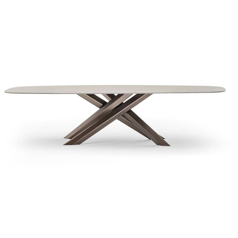 Boho Stone Top Dining Set 1/5/7 Pcs Dinette Table Set with Rattan Chairs