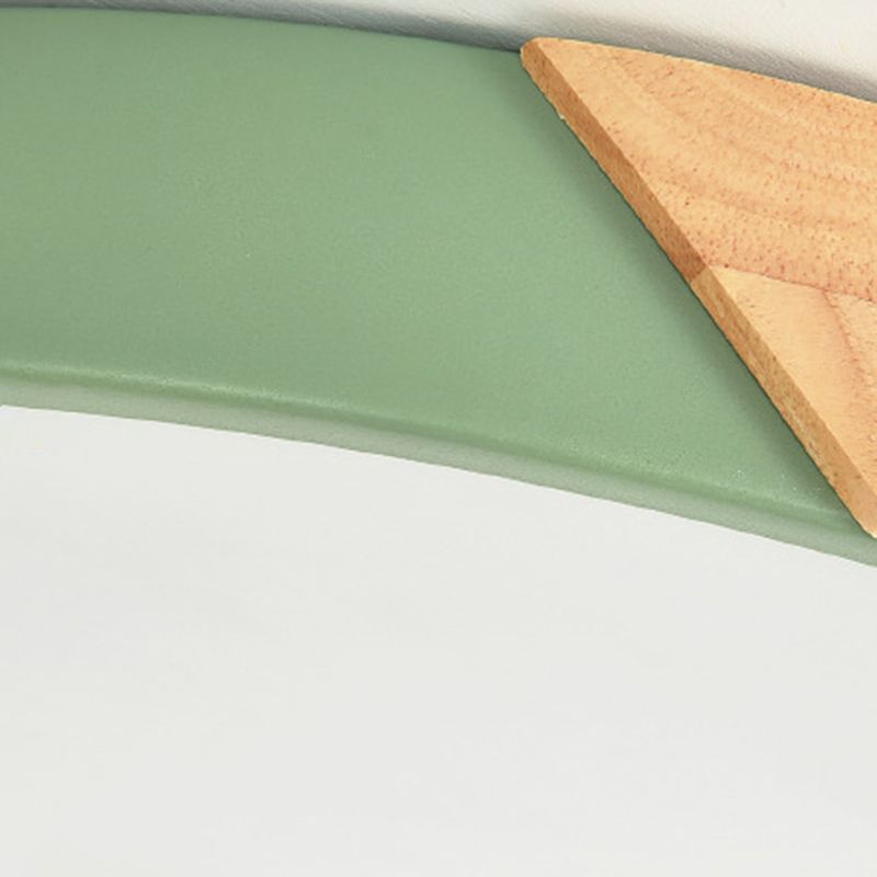 Houten ronde LED-inbouw in moderne Scandinavische stijl acryl Macaron-plafondlamp voor slaapkamer