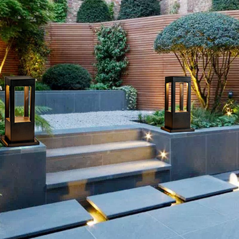 Nordic Style Aluminum Pillar Lamp Geometry Shape Pillar Light for Outdoor