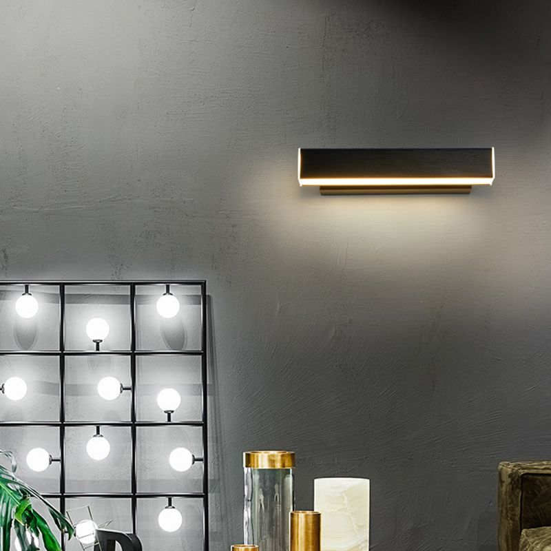 Modern Simple Aluminum Wall Light Rectangle Shape Rotatable Wall Lamp for Bedroom