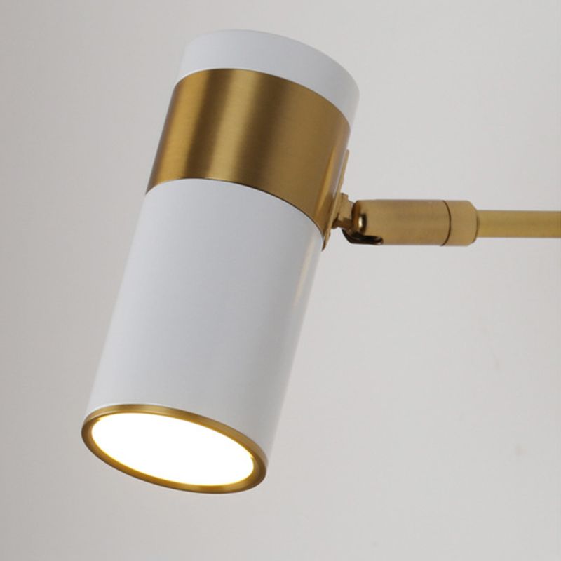 Lámpara de pared dorada de pared de pared de metal simple para la sala de estudios junto al lado de la cama