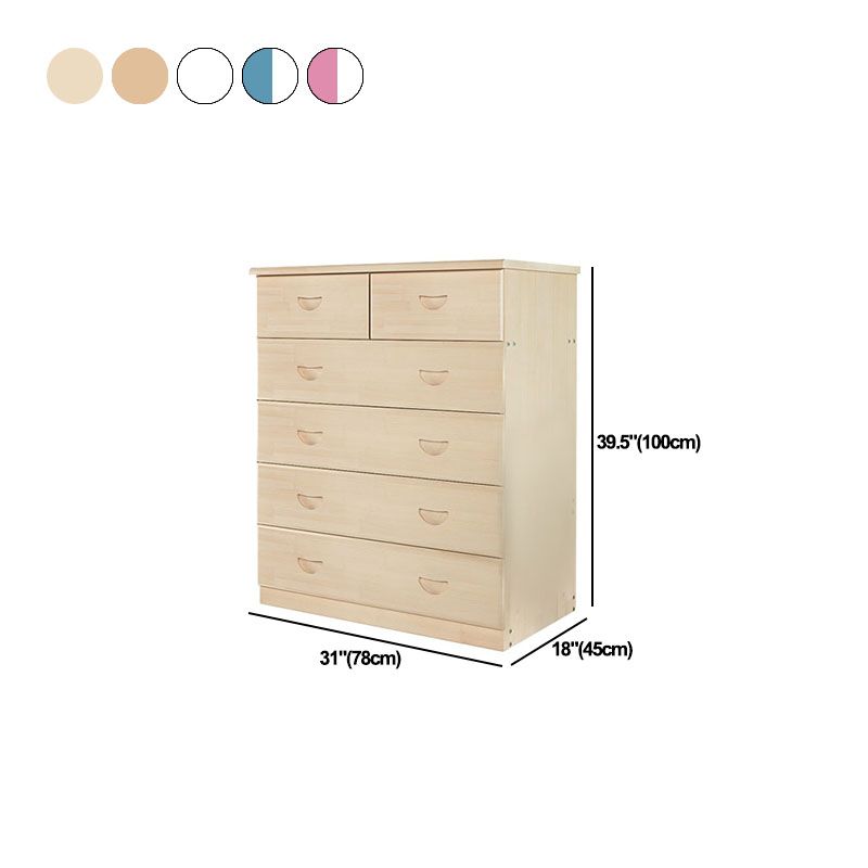 Modern Pine Wood Lingerie Chest 18" W Vertical Storage Chest with Drawers