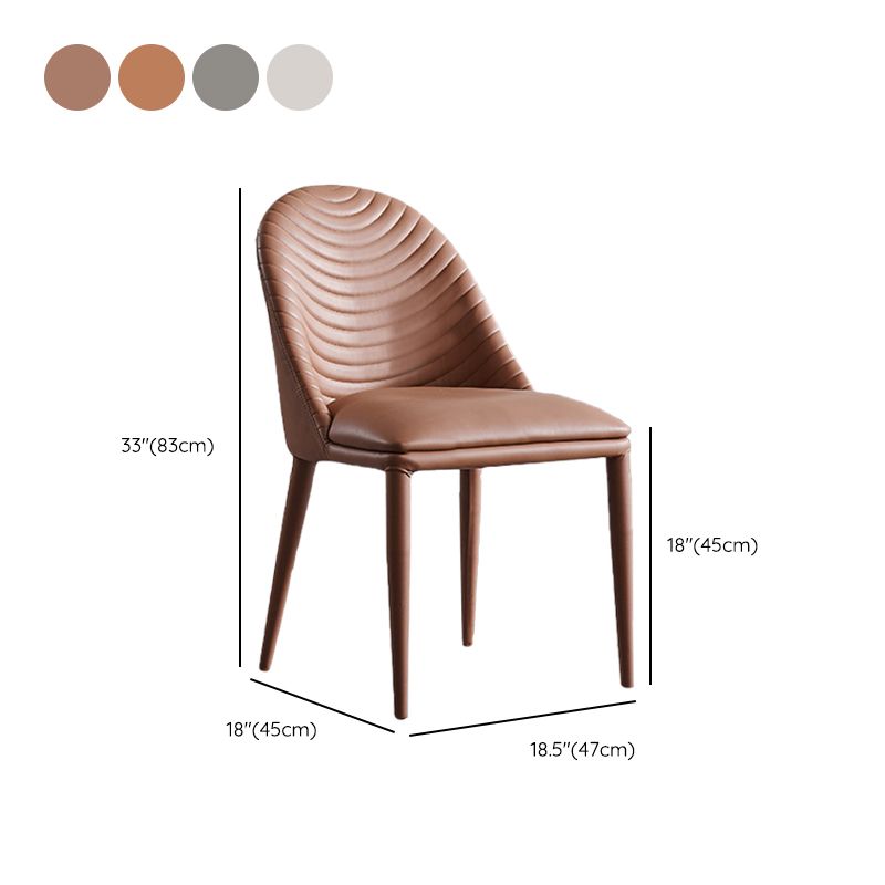Faux Leather Dining Chair Parsons Upholstered Chair for Dining Room
