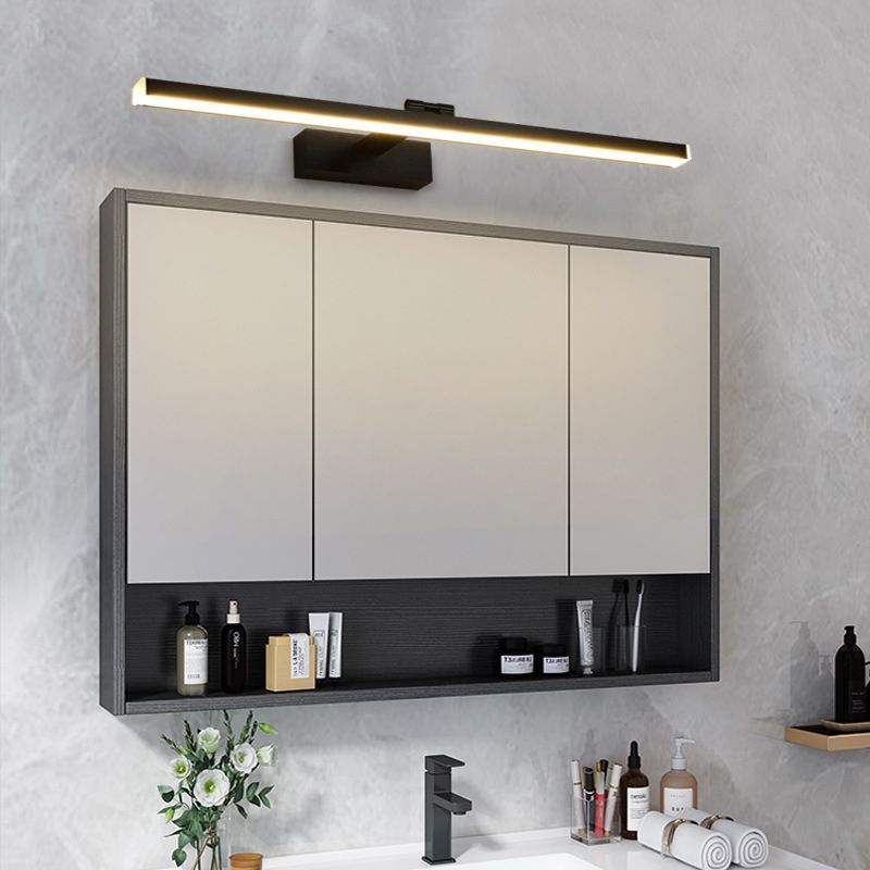Adjustable Wall Light Modern Wrought Iron Linear Wall Sconce Mirror Front Lamp