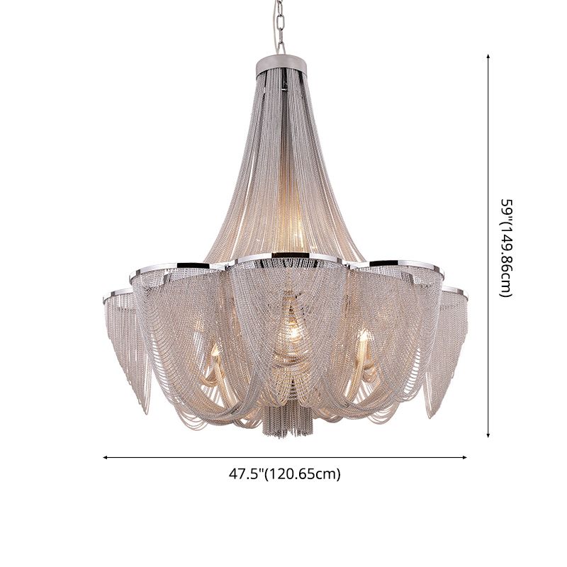 Postmodern Chandelier Light Basket Shape Ceiling Hung Fixtures for Hotel Lobby