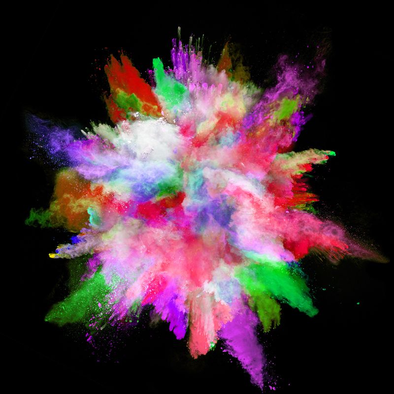 Waterproof Rainbow Explosion Wall Mural Modern Non-Woven Wall Covering, Personalized Size