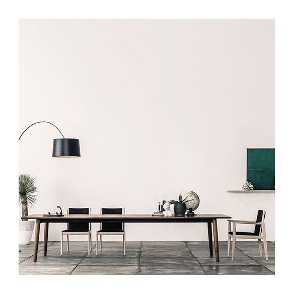 Mesa de comedor contemporánea rectángulo mesa de madera maciza con 4 patas