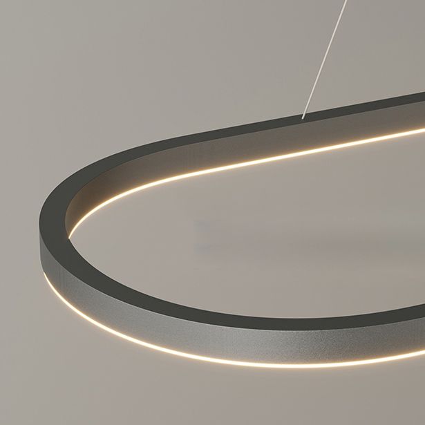 Linear Shape Island Pendant Contemporary Style Metal 1 Light Island Lighting Idea