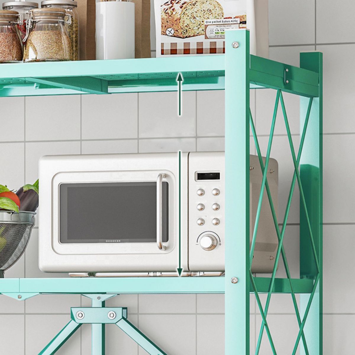 Modern Metal Bookcase, Geometric Open Back Bookshelf for Any Room