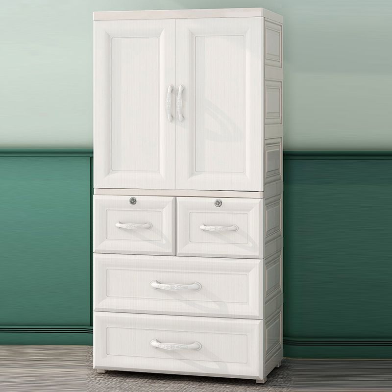 Bedroom Hinged Door Storage Cabinet Contemporary Plastic Cabinet
