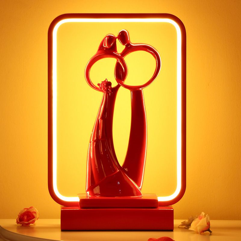 Modern Style Linear Night Table Lamp Metal Nightstand Lamp for Bedroom