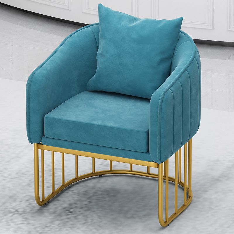 Scandinavian 29.52" H Pillow Back Sofa Solid Color Slope Arm Sofa