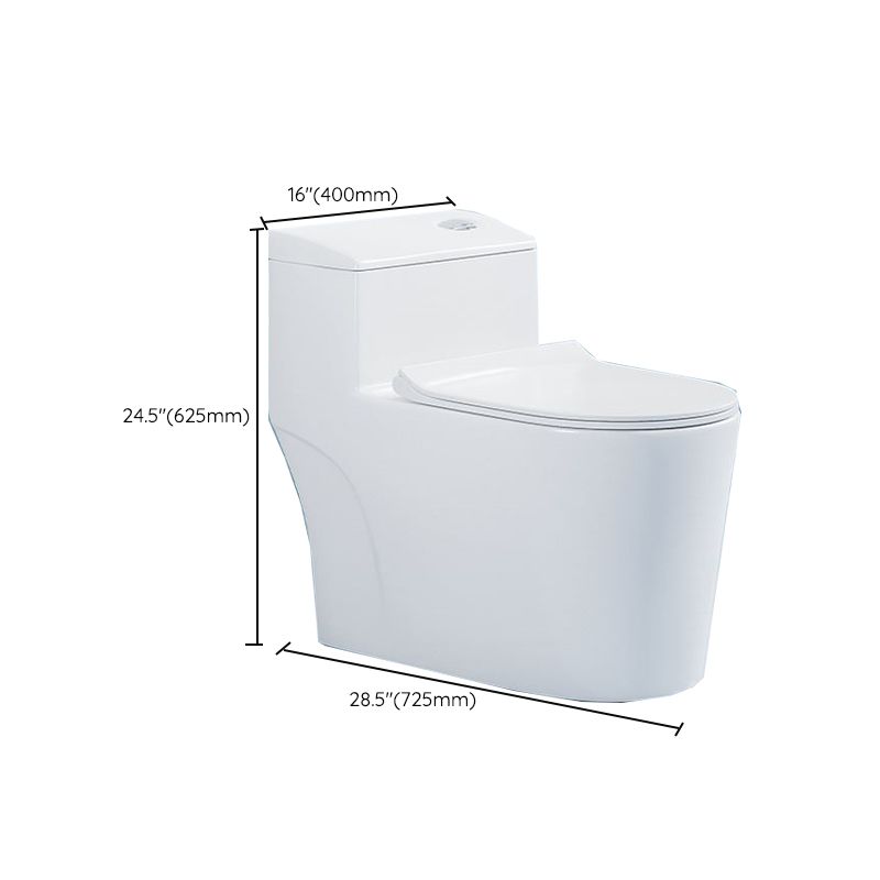 Modern Floor Mounted Flush Toilet White Urine Toilet with Seat for Bathroom