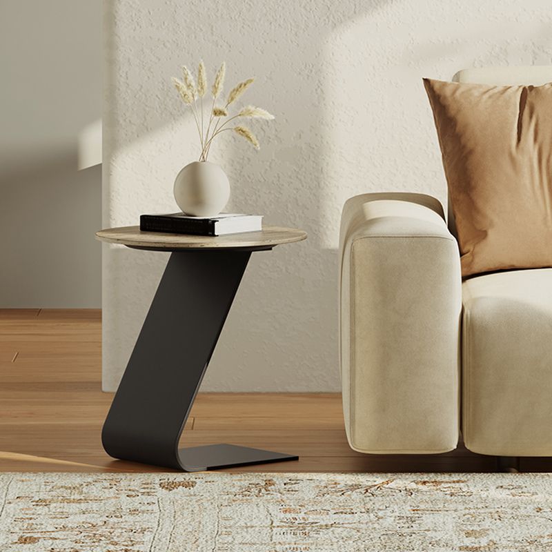 Minimalist Slate Coffee Table Round Bunching Coffee Table Sets for Living Room