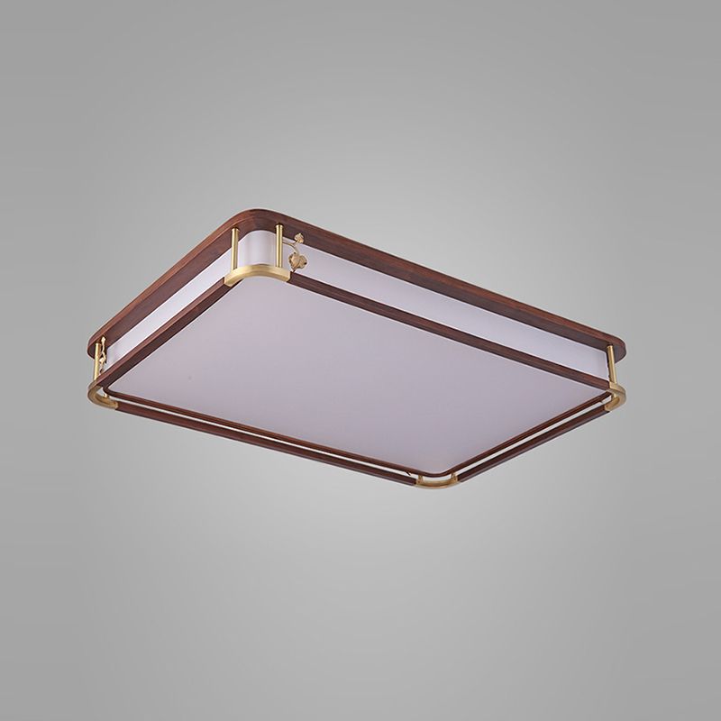 Modern Ceiling Light Wooden Flush Mount Light Fixture for Bedroom