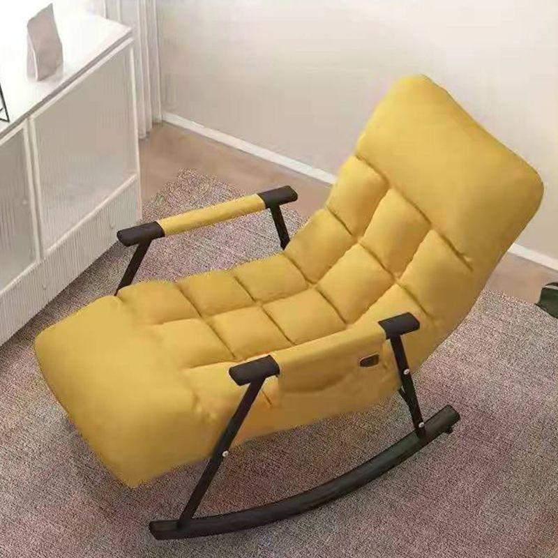 Glam Rocking Accent Chair Upholstered Button-Tufted Recliner Chair