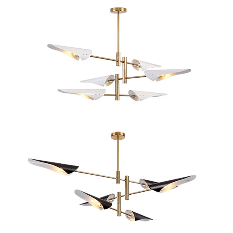 Sputnik Chandelier Light Fixture Metal Simple Chandelier Lighting for Bedroom