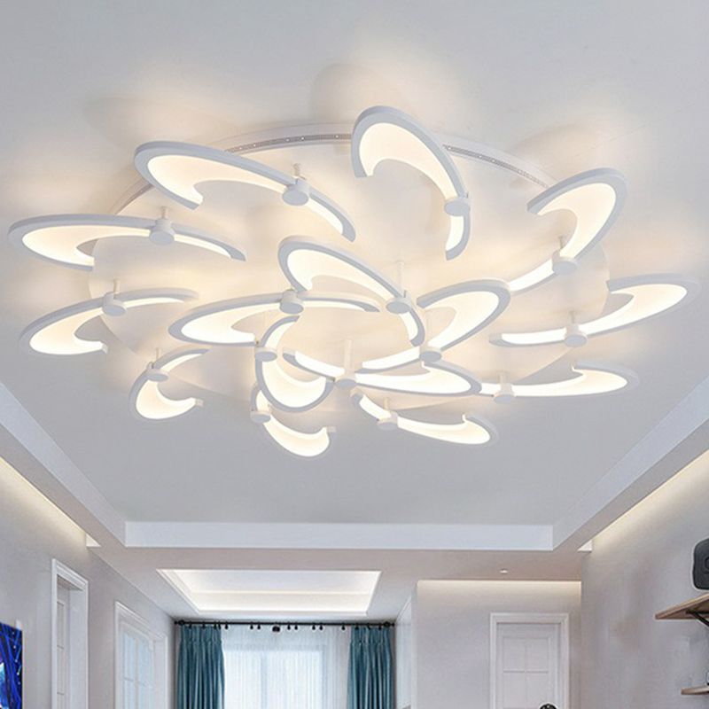 Windmühle AcryllED Semi Flush Lighting Moderne Stil mit weißer Decke montiertes Leuchten