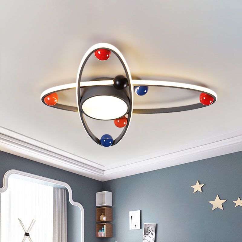Acrylic Starry Sky Flushmount Light Nordic LED Grey Flush Ceiling Lamp Fixture for Kids Bedroom