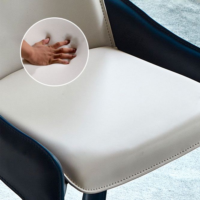 Restaurante de cuero Silla moderna Silla de comedor con respaldo sólido con brazo