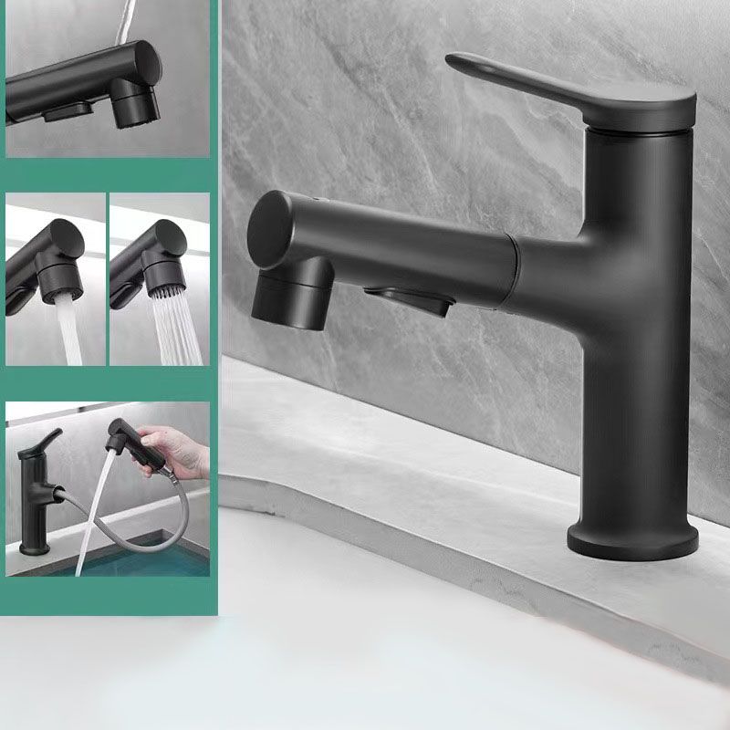 Modern Copper Sink Faucet Scratch Resistant Wide Spread Bathroom Faucet