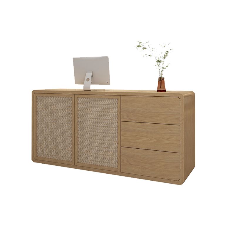 Contemporary Style Wood Rectangle Patio Bar Table for Living Room