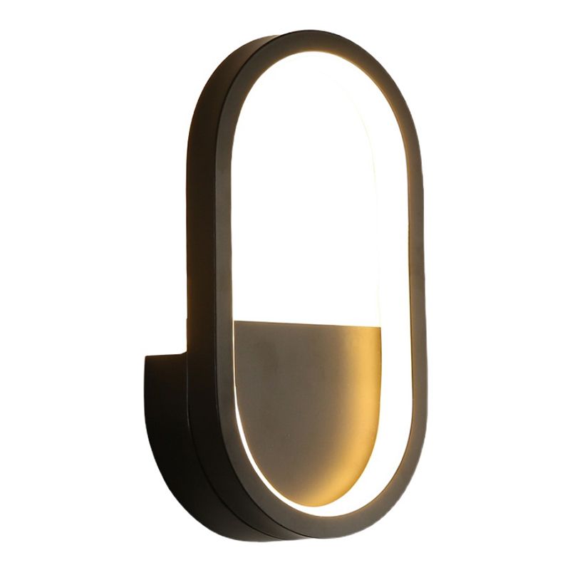 Metall ovale Formwandbeleuchtung moderne 1-Licht-Wandleuchte