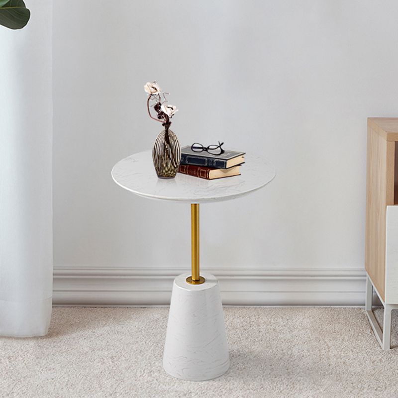 Contemporary  Pedestal End Table Metal Side Table  for Bedroom