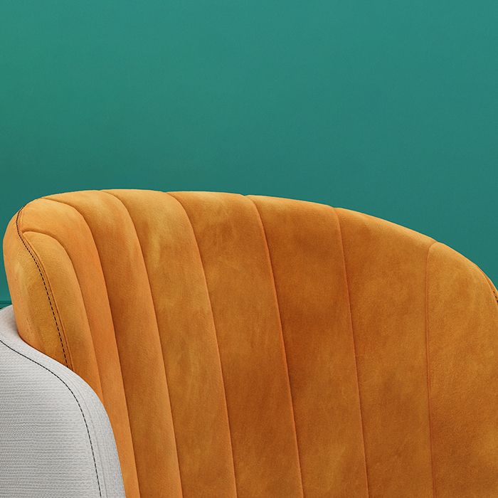 Scandinavian Armless Solid Back Chair for Home Upholstered Side Chair