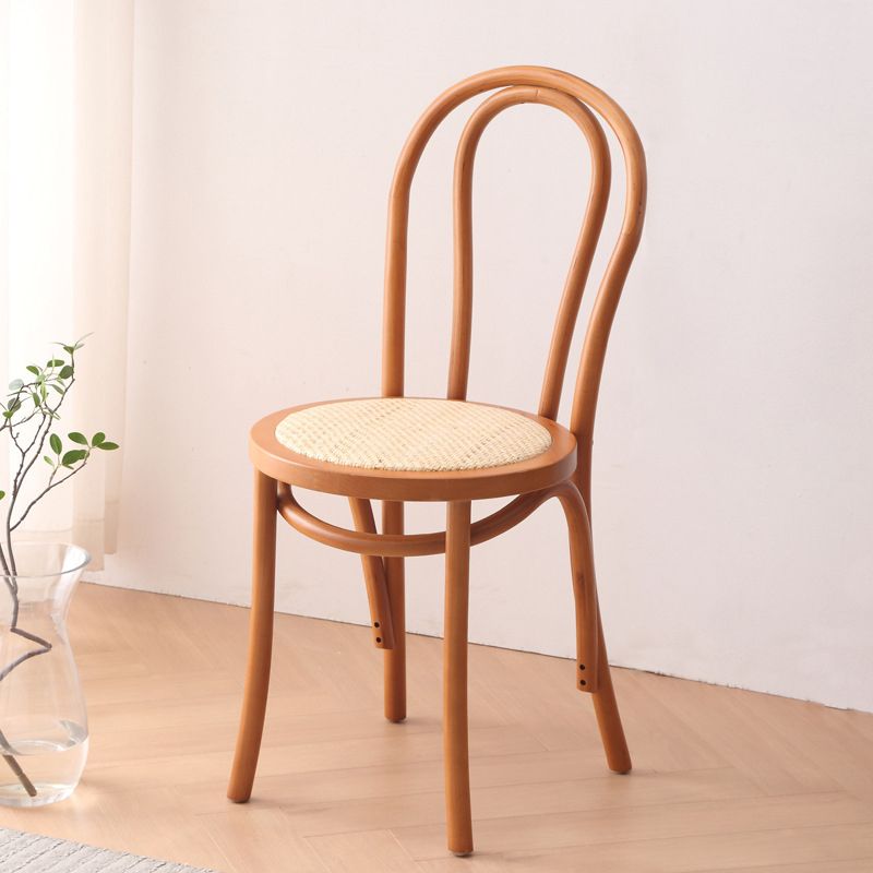 Wood Modern Style Side Chair Open Back Dining Chair for Dining Room