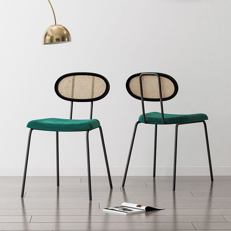 Fabric Side Chair Industrial Design Armless Open Back Side Chairs