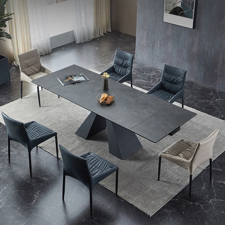 Designer Style Home Table and Chair Set 1/4/5/7 Pieces Extensible Dining Table Set