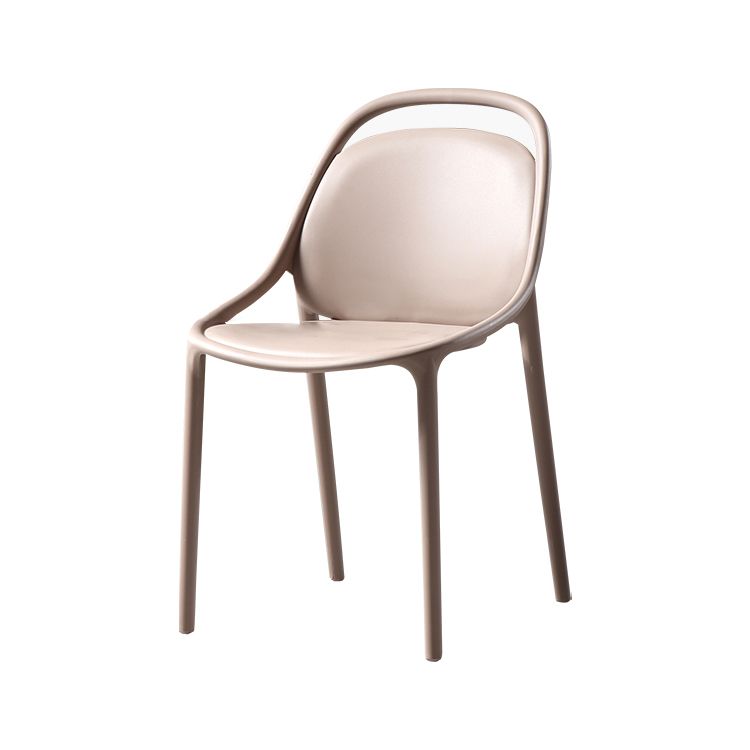 Sillas apilables de estilo moderno, sillas sin brazos con patas de plástico para cocina