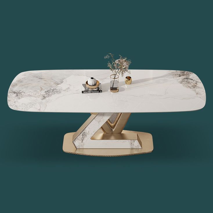 Nordic Sintered Stone Top Dining Set Rectangular 1/4/5/7/9 Pieces Dining Room Table Set