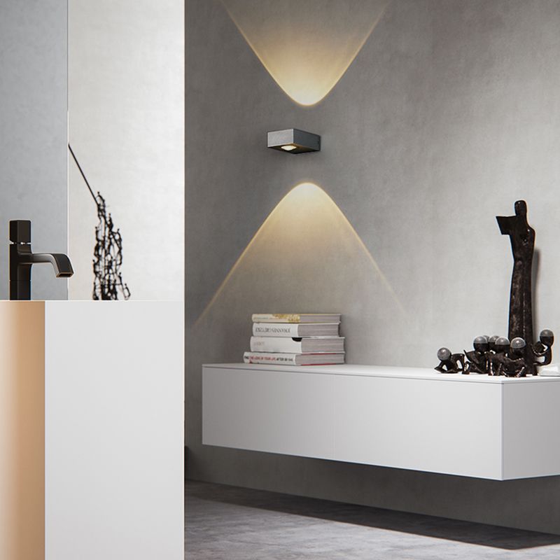 Square Shape Metal Wall Light Modern Style Multi Lights Wall Mount Light Fixture