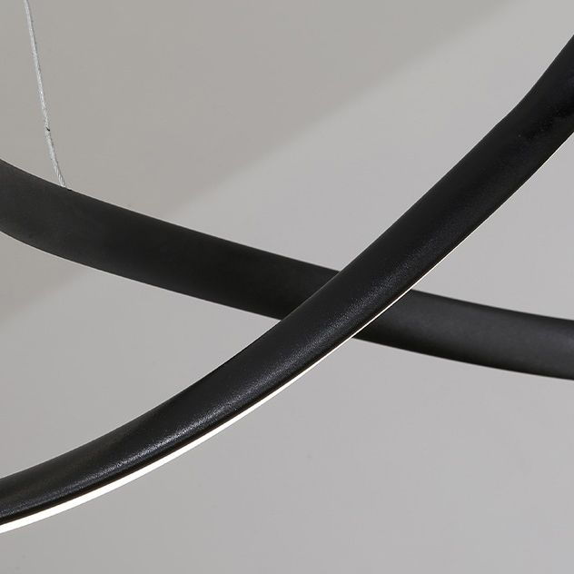 Modern karakteristiek LED Hangende lamp Acryl lineaire kroonluchter voor woonkamer