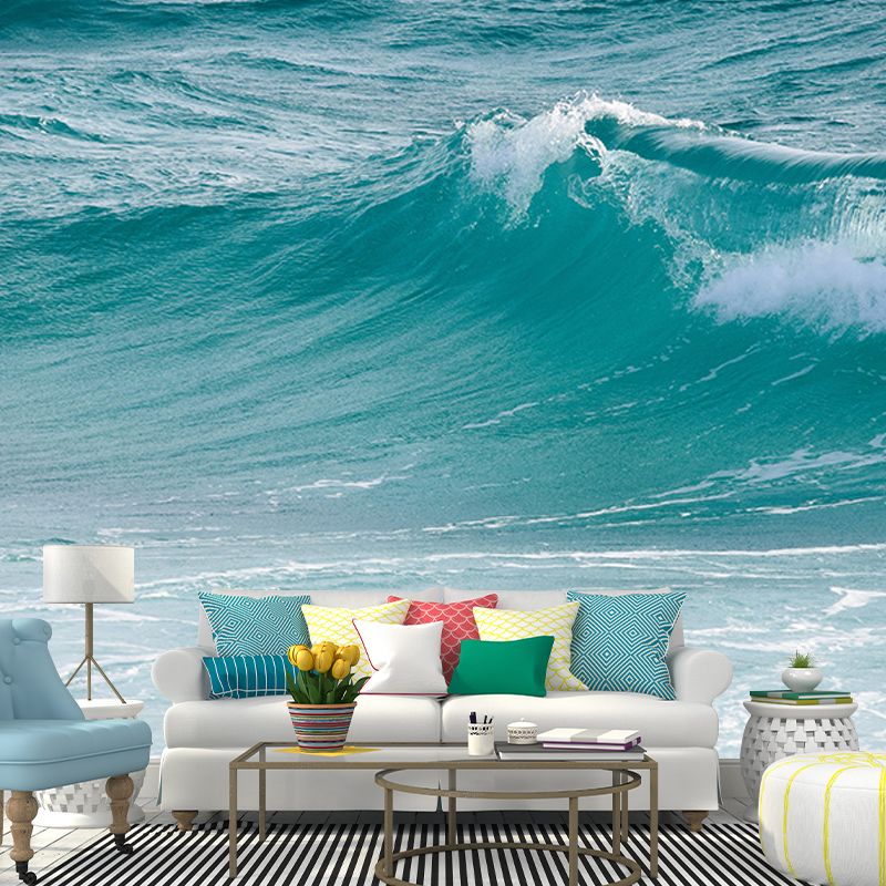Photography Sea Mural Wall Covering for Living Room Eco-friendly for Decoration