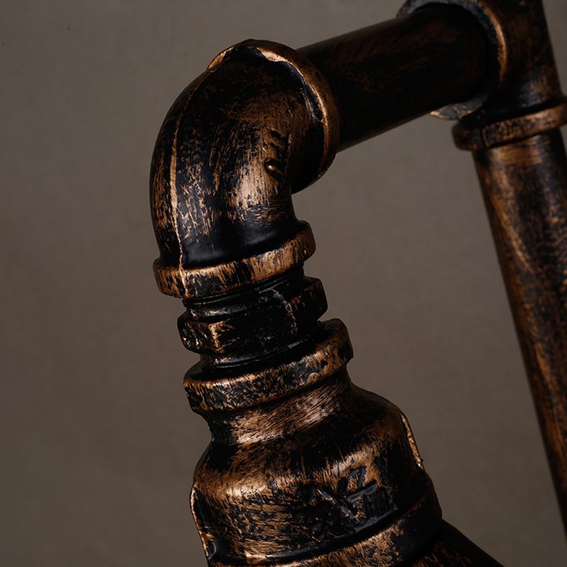 Pipe à eau Éclairage mural en fer antique 1 lumière du restaurant de restaurant Moup de montant avec une teinte de cône dans la rouille