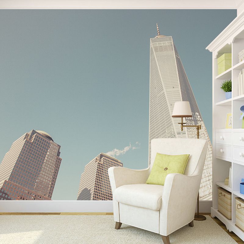 Urban Landscape Photography Mildew Resistant Wallpaper Sleeping Room Wall Mural