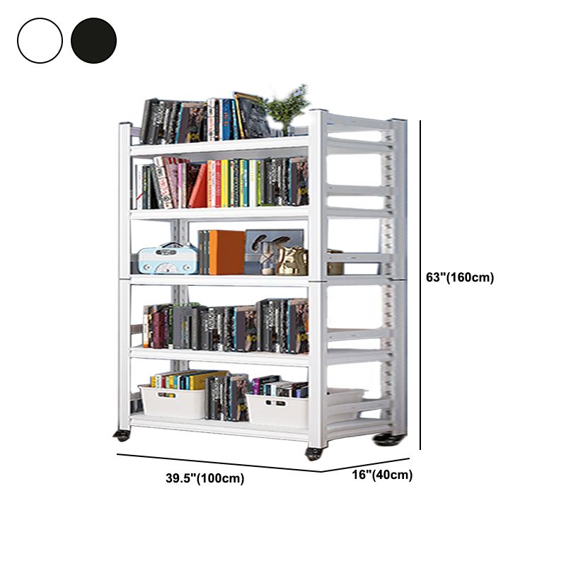 Open Standard Bookshelf Modern Minimalist Metal Rectangular Bookcase