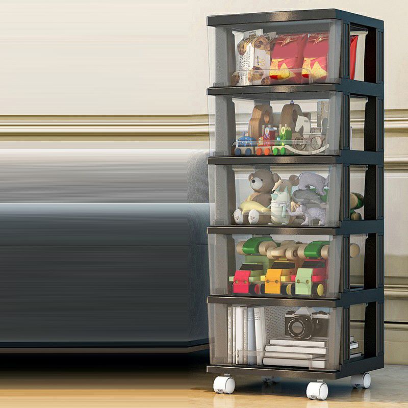 Contemporary Storage Cabinet with Legs 5-drawer Wardrobe Armoire