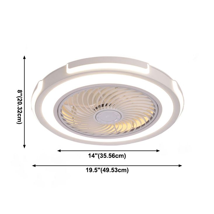 Acrylcirgular LED -Lüfter Flush Mount in moderner kreativer Stil Schmiedeeisen Deckenventilatoren für Schlafzimmer