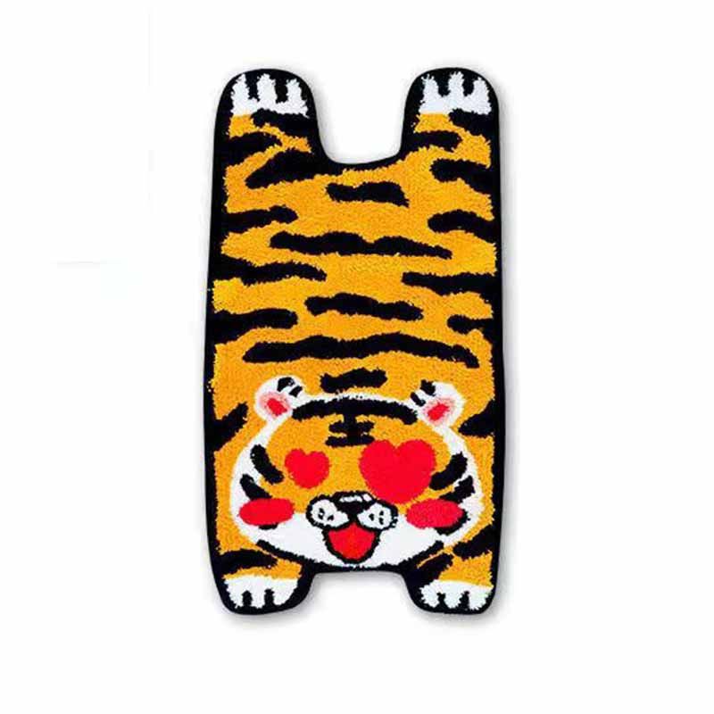 Funky tijgerpatroon Tapijt Polyester Area Rug vlekbestendig binnen tapijt voor woningdecoratie